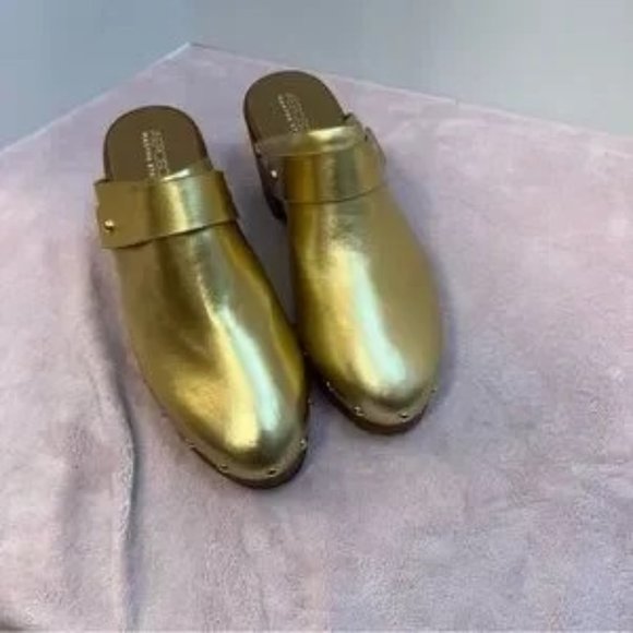 Aerosoles Martha Stewart Dorian Gold Mule Clogs Size 10 - Picture 4 of 5